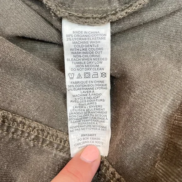 PrAna Merrigan Skirt 10 Corduroy Stretch Button-Through Brown Women's - Picture 11 of 11